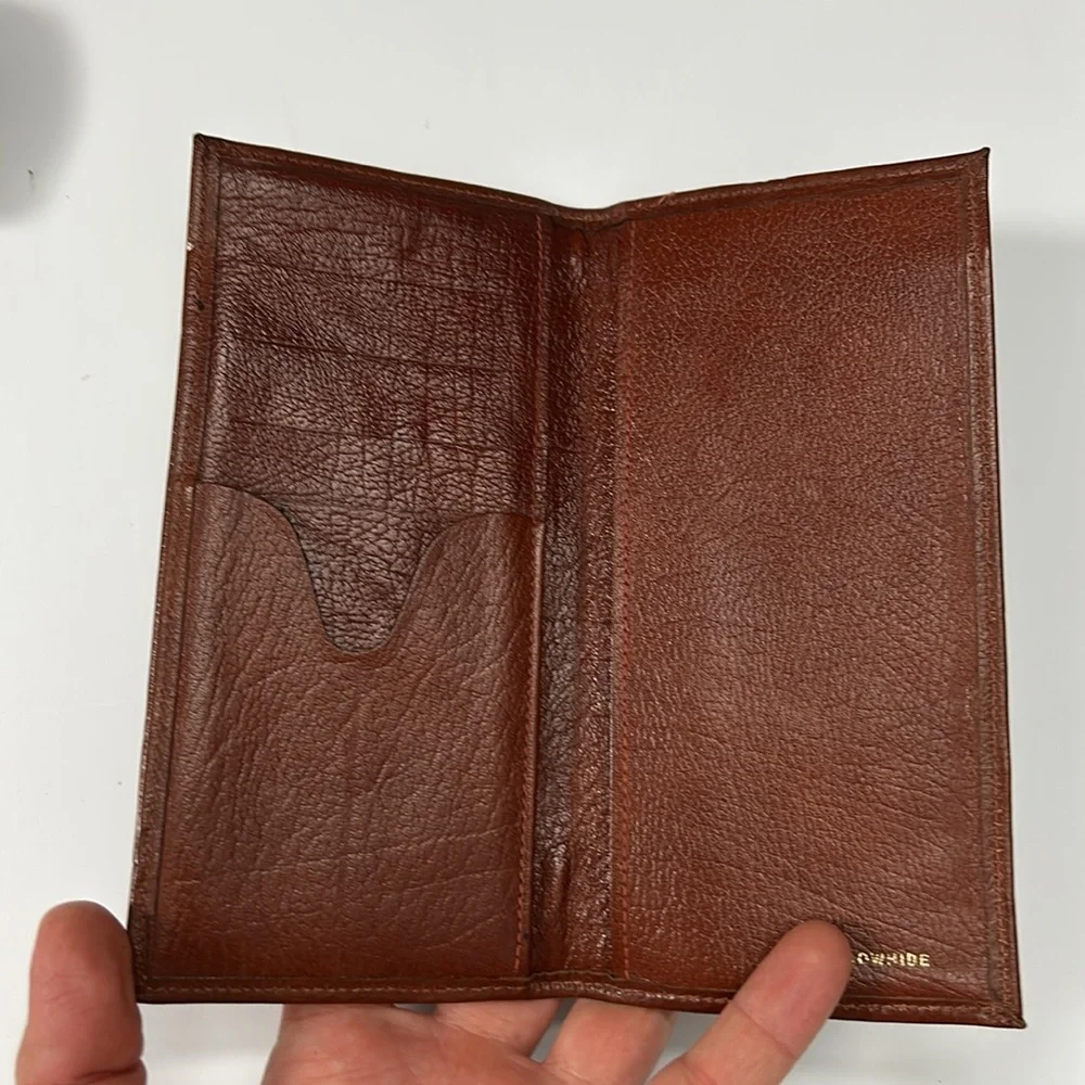 Cowhide Bifold Slim Leather Wallet with credit card and money pockets unisex